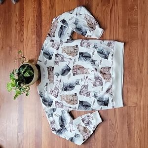 Women's Cat PrintDon't Stress Meowt Sweatshirt Small 3-5